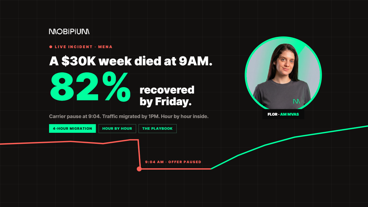 The Day the Offer Died: How Mobipium Recovered 82% of a $30K/Week Campaign
